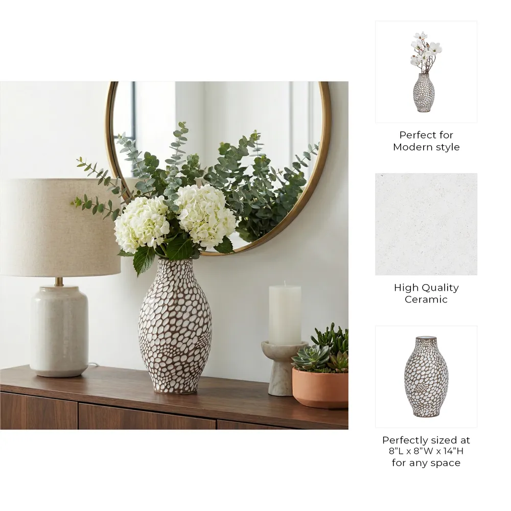 HARPERMILL BROWN VASE 14 (IN)