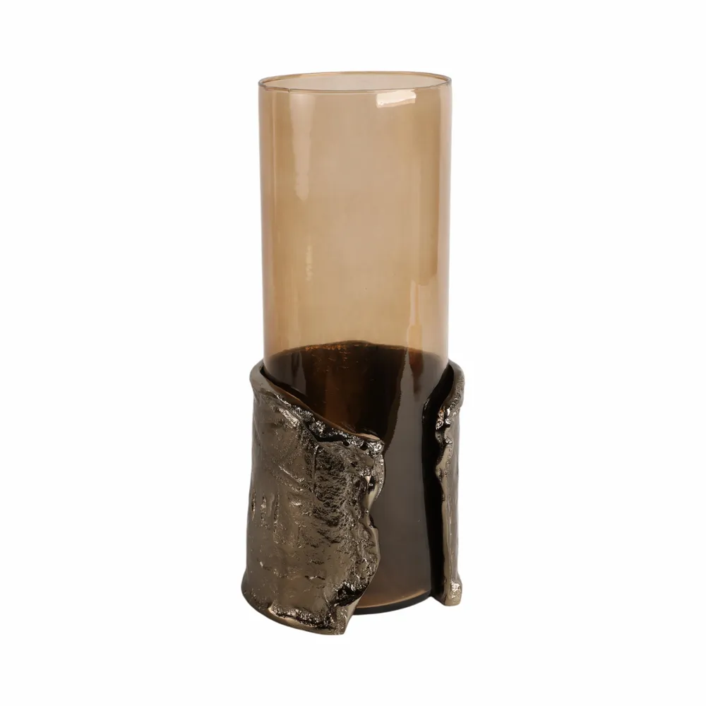 BAXTERMILL BROWN CANDLE HOLDER 15 (IN)