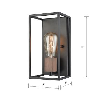 Rigby 11″ High 1-Light Sconce - Oil Rubbed Bronze