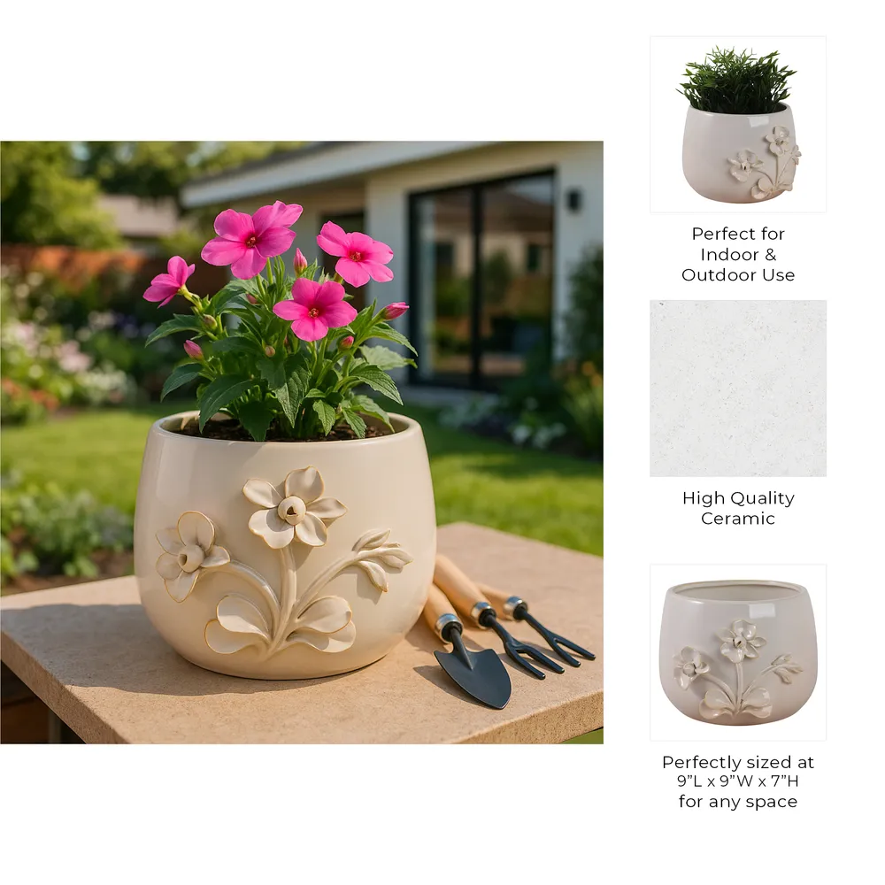 VINSONRUN IVORY PLANTER 7 (IN)