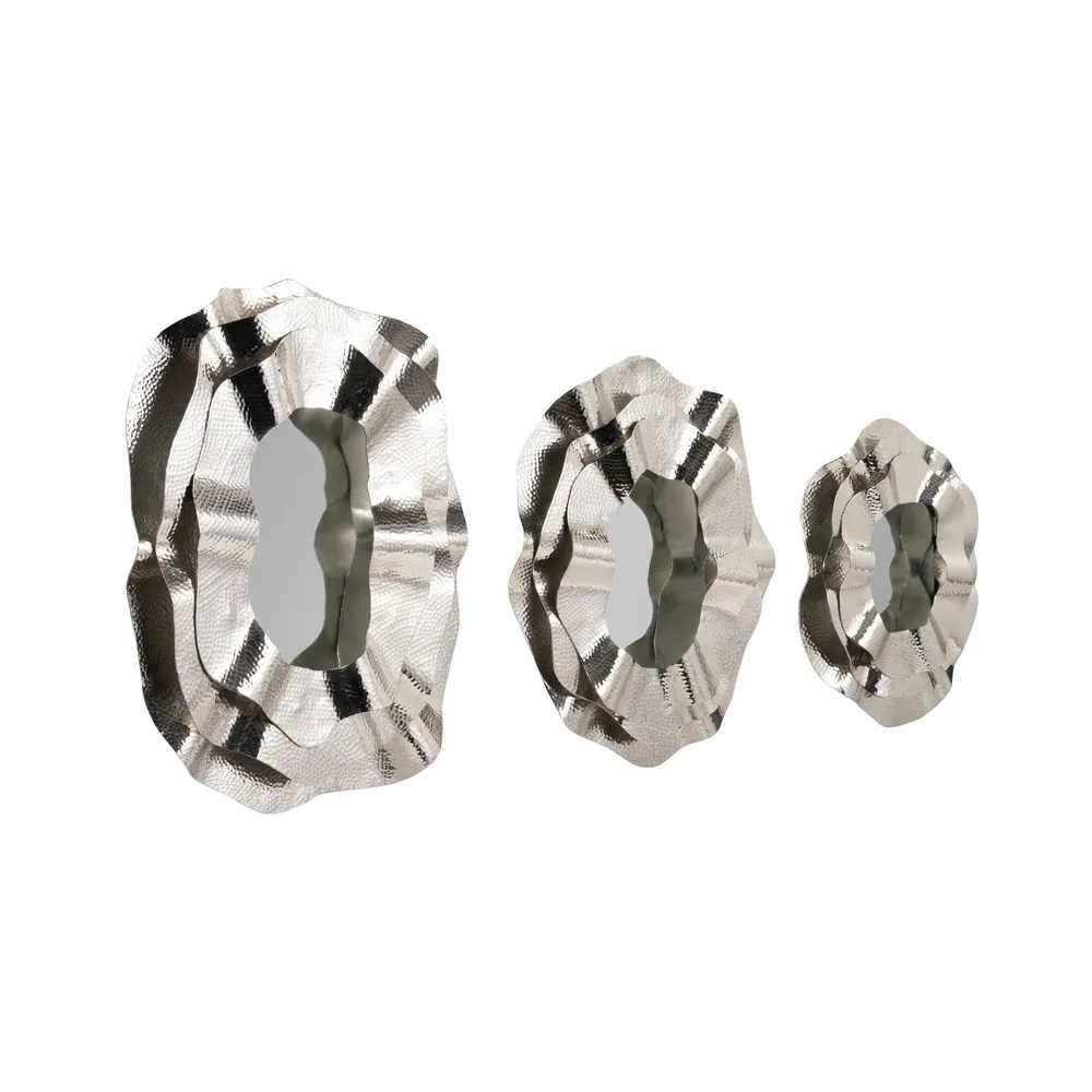 ASPENDALE SET OF 3 SILVER MIRRORS 3 (IN)