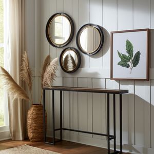 JENSENCREST SET OF 3 GOLD MIRRORS 4 (IN) 2