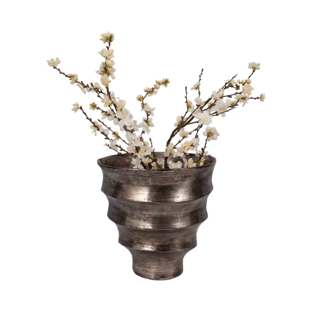 DASHSTONE SILVER VASE 13 (IN)
