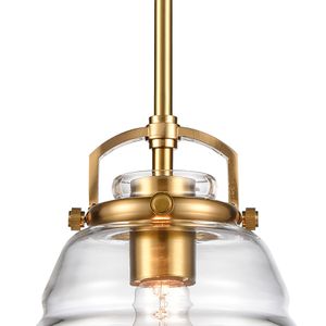 Current 8'' Wide 1-Light Mini Pendant - Satin Brass 3
