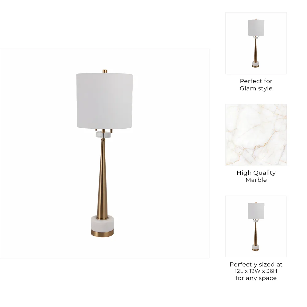 ARLOWSIDE GOLD LAMP 36 (IN)