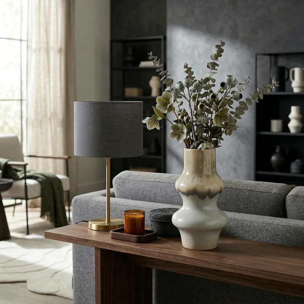 CHASEBURN GRAY VASE 15 (IN)