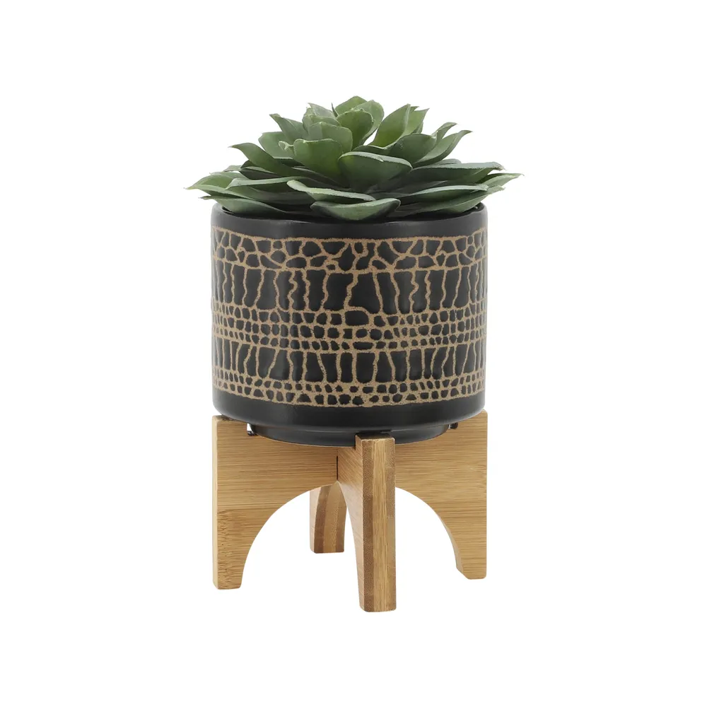 LANDONVIEW SET OF 2 BLACK PLANTER 11 (IN)