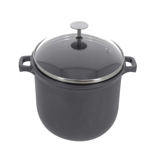 DEBUYER CHOC EXTREME, Stewpan w/Glass, Lid, 9.5x3.7"/24x9.5cm, Non-Stick