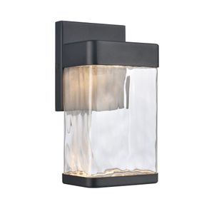 Cornice 9.75'' High Integrated LED Outdoor Sconce - Charcoal Black 1