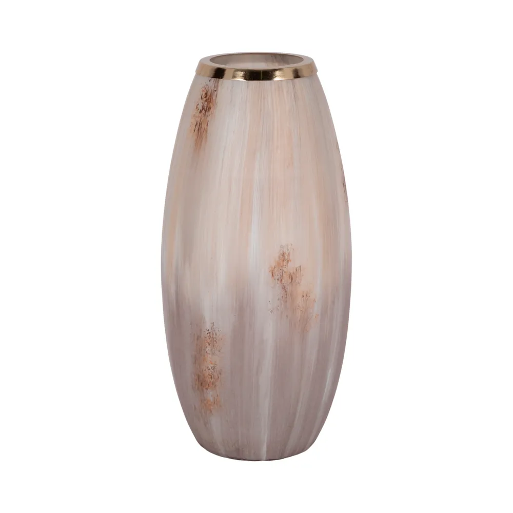 WOODSONCLIFF TAN GLASS VASE 18 (IN)