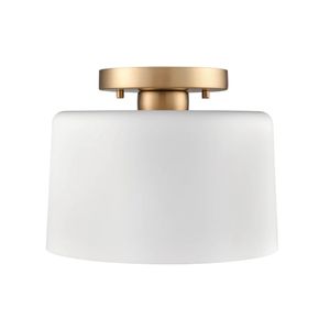 Fiero 10'' Wide 1-Light Semi Flush Mount - Matte White 3