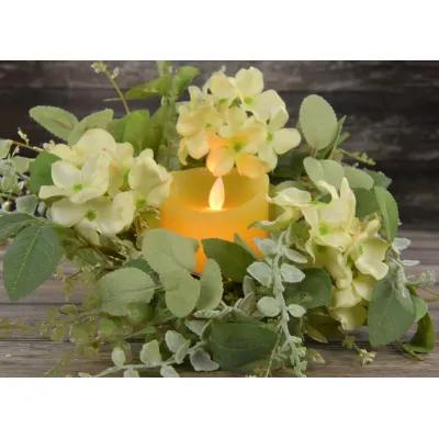 Garden Hydrangea 6.5in Candle Ring
