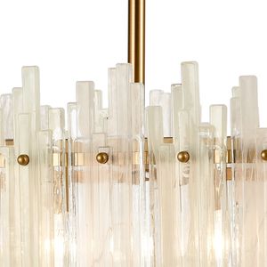 Brinicle 36'' Wide 6-Light Linear Chandelier - Aged Brass 4