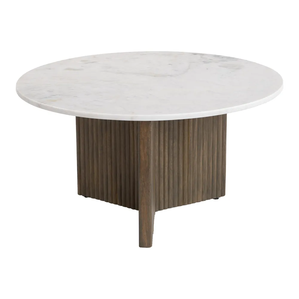 Tailo Coffee Table White & Brass