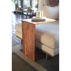 Acacia Wood Sofa Accent Table 3