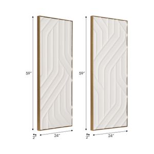 RAMONASTONE SET OF 2 WHITE ART 59 (IN) 9