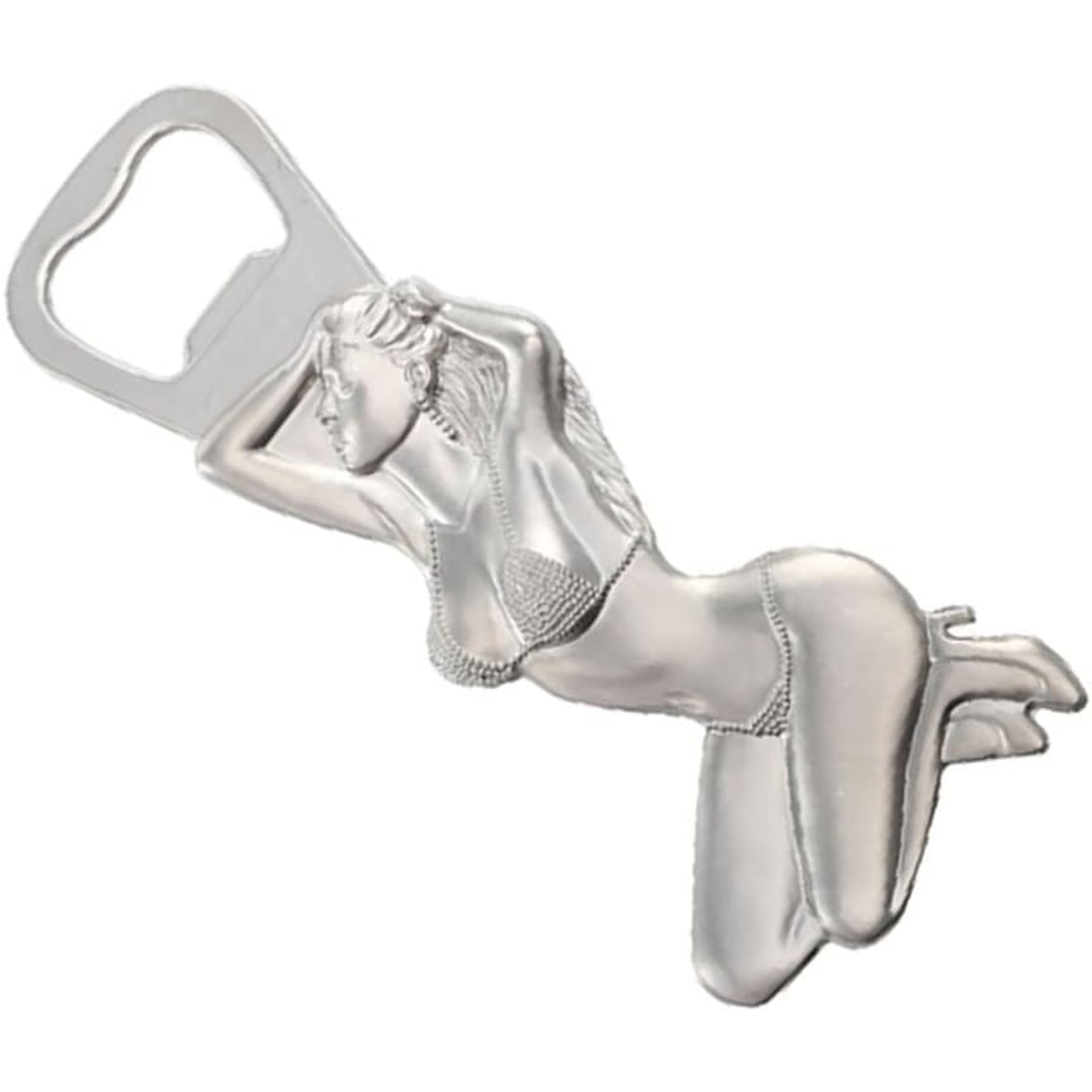 RUBBER BIKINI BOTTLE OPENER MAGNET - USA FLAG
