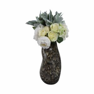COLEGATE BROWN GLASS VASE 15 (IN) 3