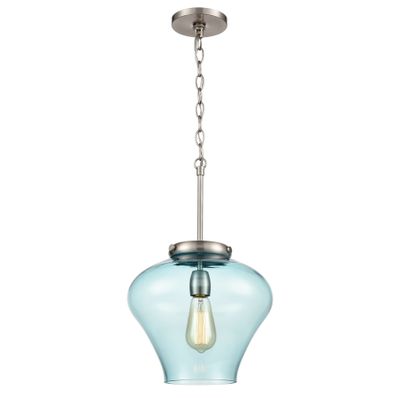 Amore 12″ Wide 1-Light Pendant - Satin Nickel