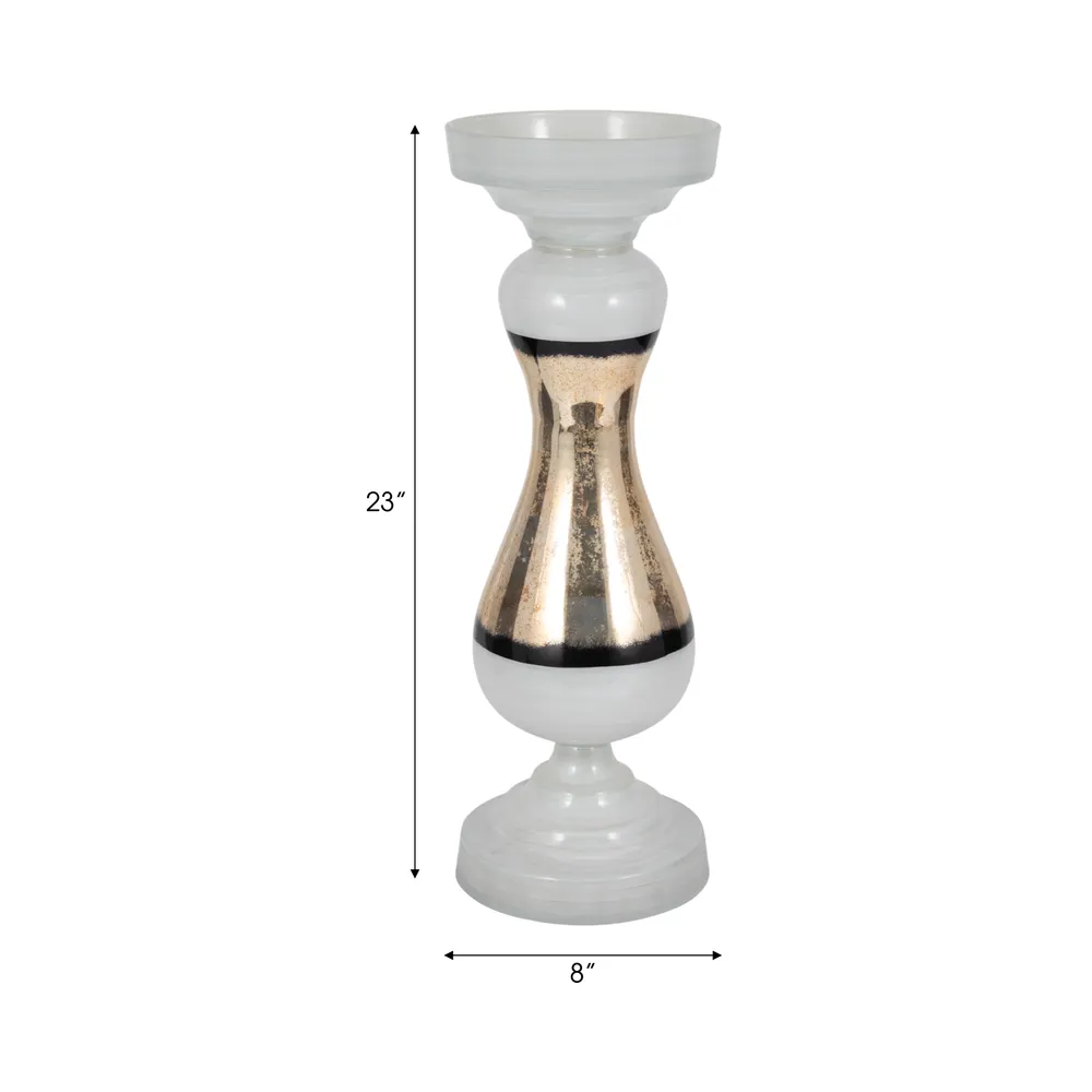 AIDENFIELD WHITE CANDLE HOLDER 23 (IN)