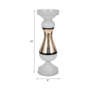 AIDENFIELD WHITE CANDLE HOLDER 23 (IN) 9