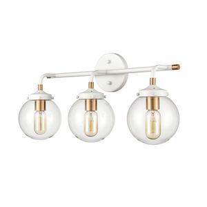 Boudreaux 24'' Wide 3-Light Vanity Light - Matte White 3
