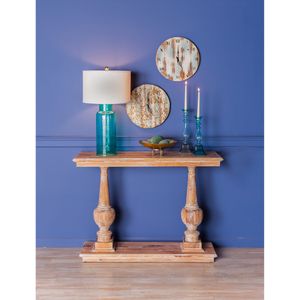 Wooden Roman Wall Clock - Weathered Blue 6