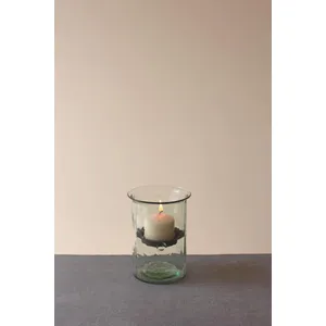 Mini Glass Candle Cylinders with Rustic Insert \ Small 1