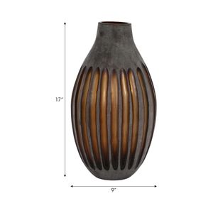 DESMONDCROSS GRAY GLASS VASE 17 (IN) 8