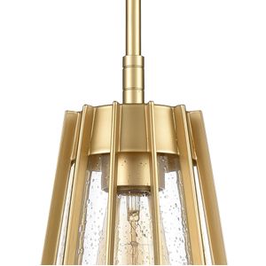 Open Louvers 6.75'' Wide 1-Light Mini Pendant - Champagne Gold 3