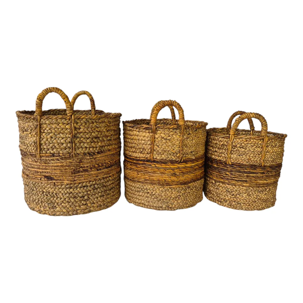 ULMPARK SET OF 3 BROWN BASKETS 21 (IN)
