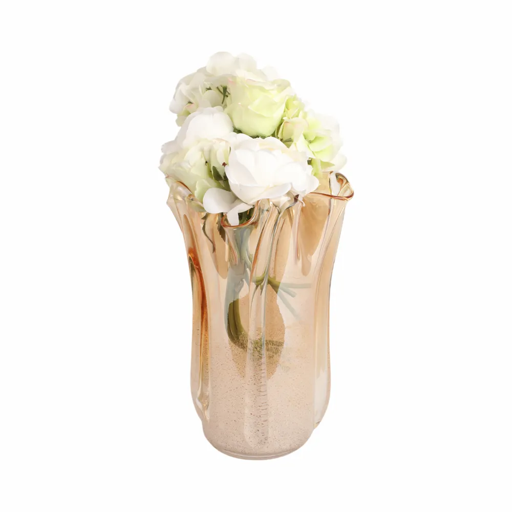 DAXTONROSE TAN GLASS VASE 13 (IN)