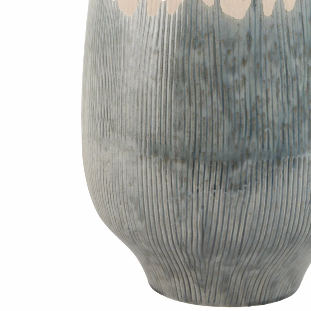 TROY GRAY VASE 18 (IN)