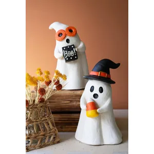 Set of 2 Resin Halloween Ghosts 1
