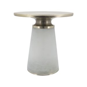 METAL TOP, 18"H NEBULAR SIDE TABLE, FROST 1