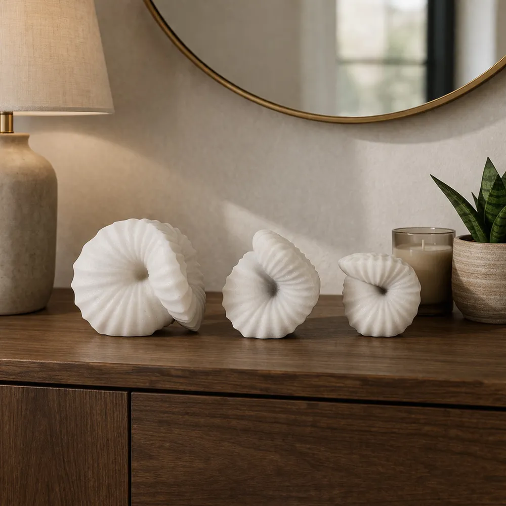 COLEMILL SET OF 3 WHITE DECOR 6 (IN)
