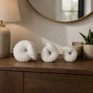 COLEMILL SET OF 3 WHITE DECOR 6 (IN) 13