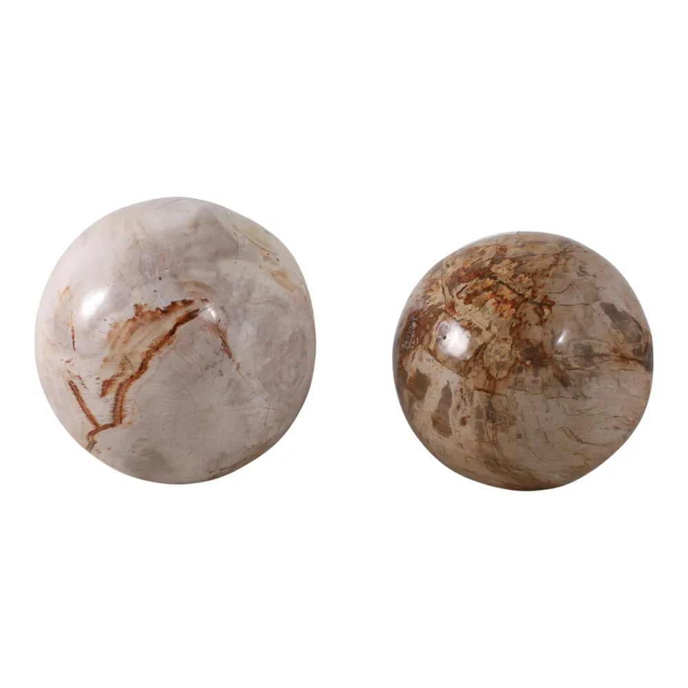 ELDERVIEW SET OF 2 IVORY ORBS 6 (IN)