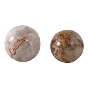 ELDERVIEW SET OF 2 IVORY ORBS 6 (IN) 5