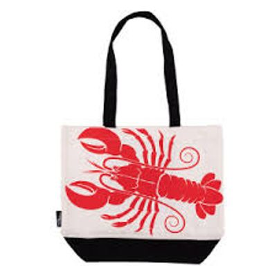 REPEAT LOBSTER CANVAS TOTE - SEAFOAM