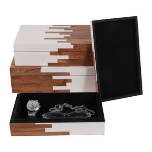 ZOEMOOR SET OF 3 IVORY BOXES 4 (IN) 4
