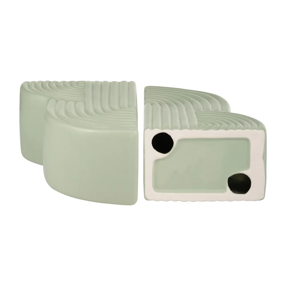 HAROLDPARK SET OF 2 GREEN BOOKENDS 10 (IN)