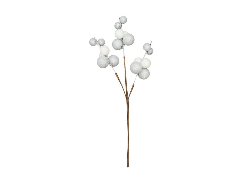 15"BEADED METALLIC BERRY PICK 1