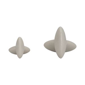 EVERTONSTONE SET OF 2 WHITE DECOR 8 (IN) 5