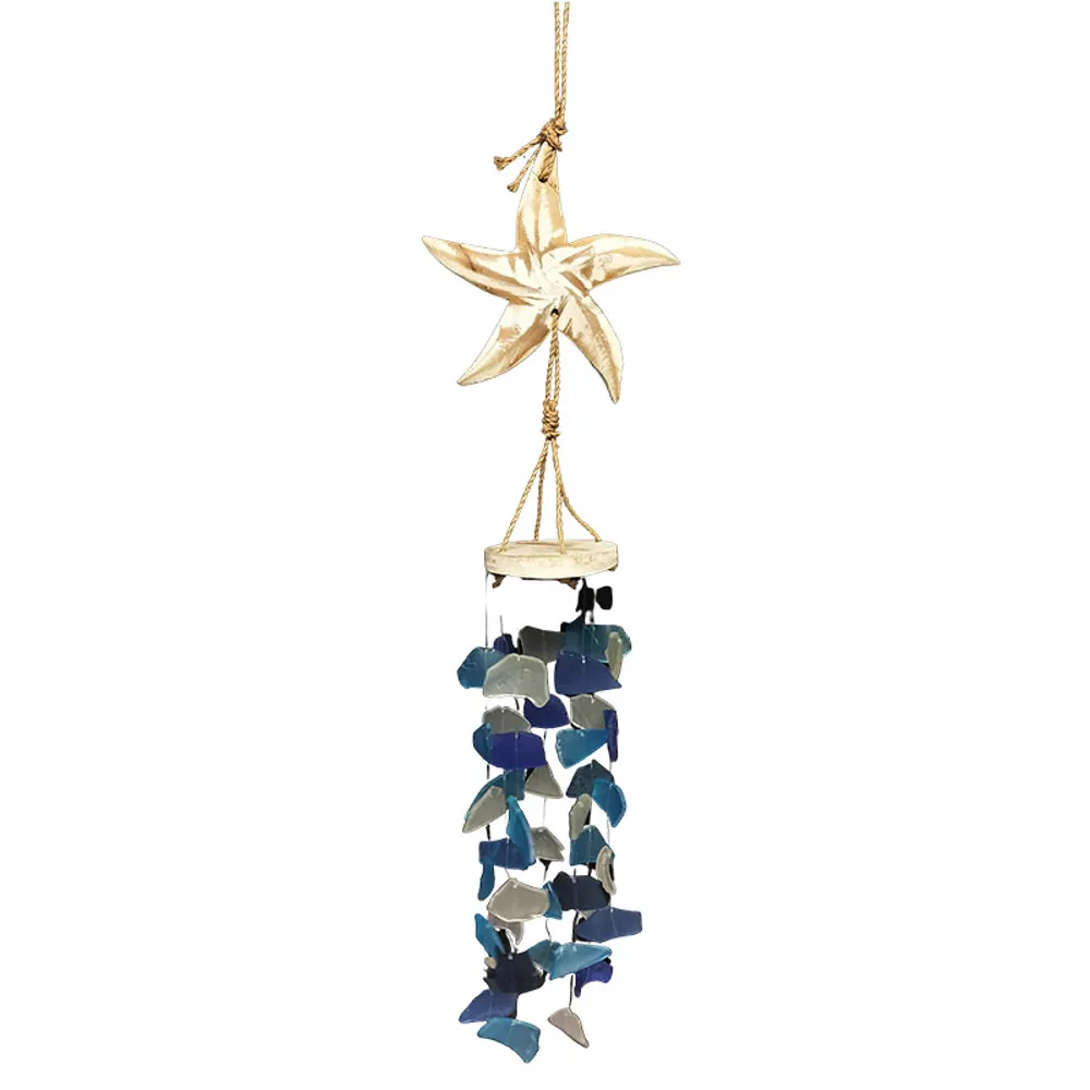 18" CARVED STARFISH GLASS CHIME