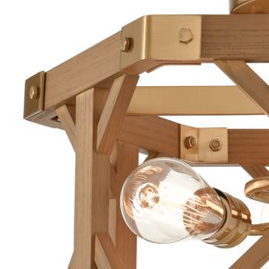 Structure 18'' Wide 3-Light Semi Flush Mount - Satin Brass 2