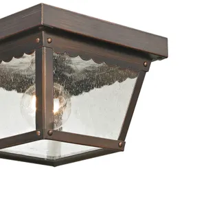 Springfield 8'' Wide 1-Light Outdoor Flush Mount - Hazelnut Bronze 4