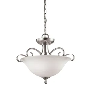 Brighton 16" Wide 2-Light Semi Flush Mount - Brushed Nickel 1