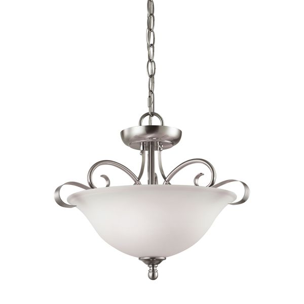 Brighton 16" Wide 2-Light Semi Flush Mount - Brushed Nickel