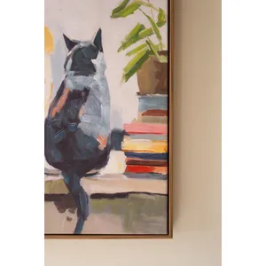 Framed Two Cats Painting 4